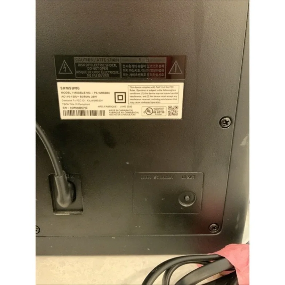 Samsung PS-WR65BC Active Wireless Subwoofer Black Home Audio Tested